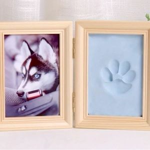 Pet Memorial Frame with Paw Print Impression Kit - Blue